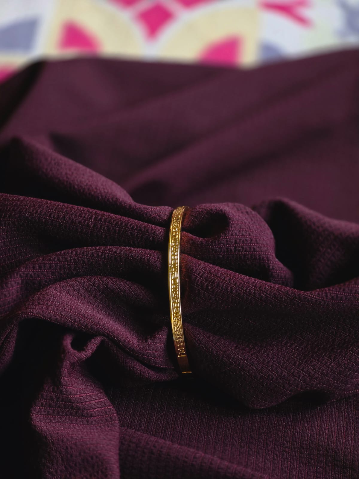 Elegant Gold Embossed Bracelet
