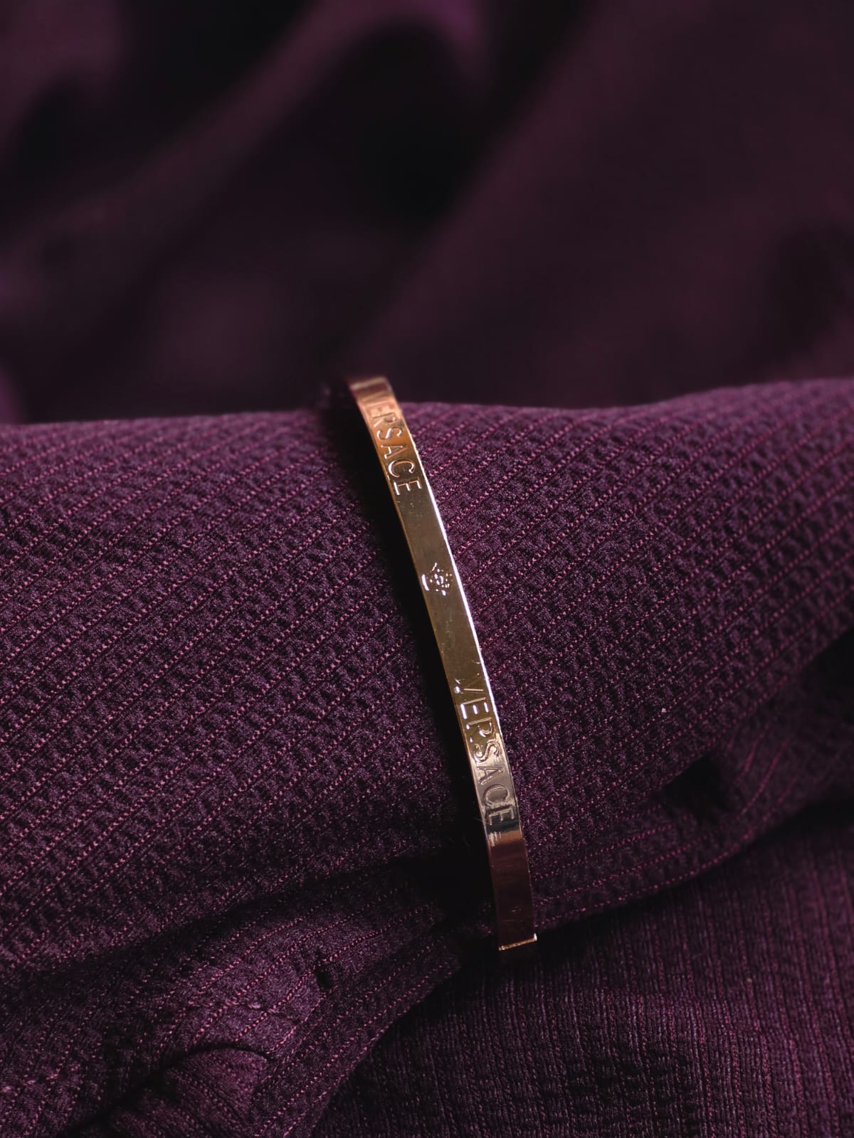 Luxury Gold-Tone Stainless Steel Engraved Premium Bracelet for Men & Women