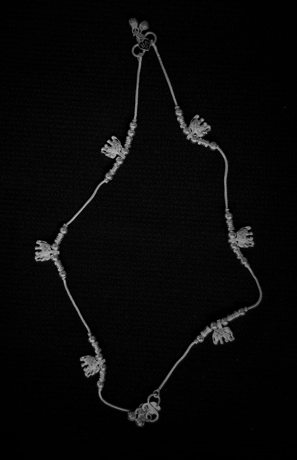Premium Silver-Tone Elephant Charm Anklet for Women | Traditional Designer Payal