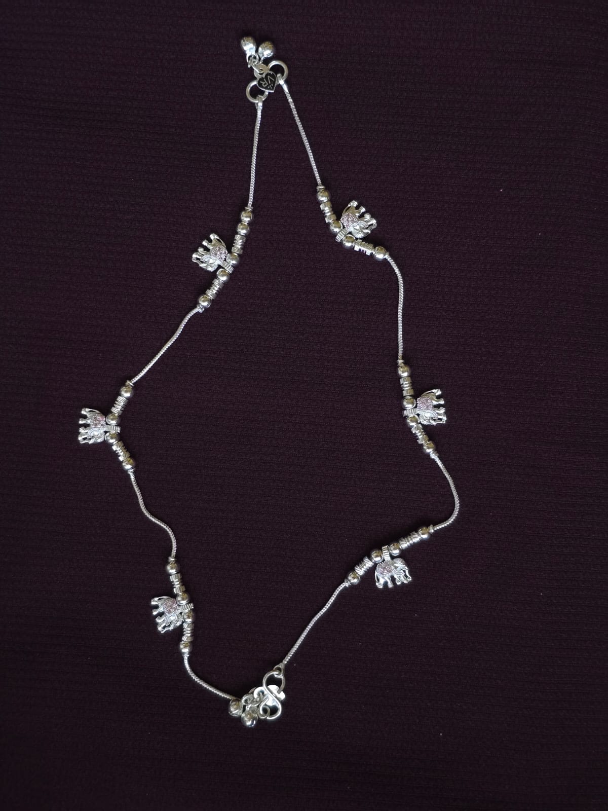 Premium Silver-Tone Elephant Charm Anklet for Women | Traditional Designer Payal