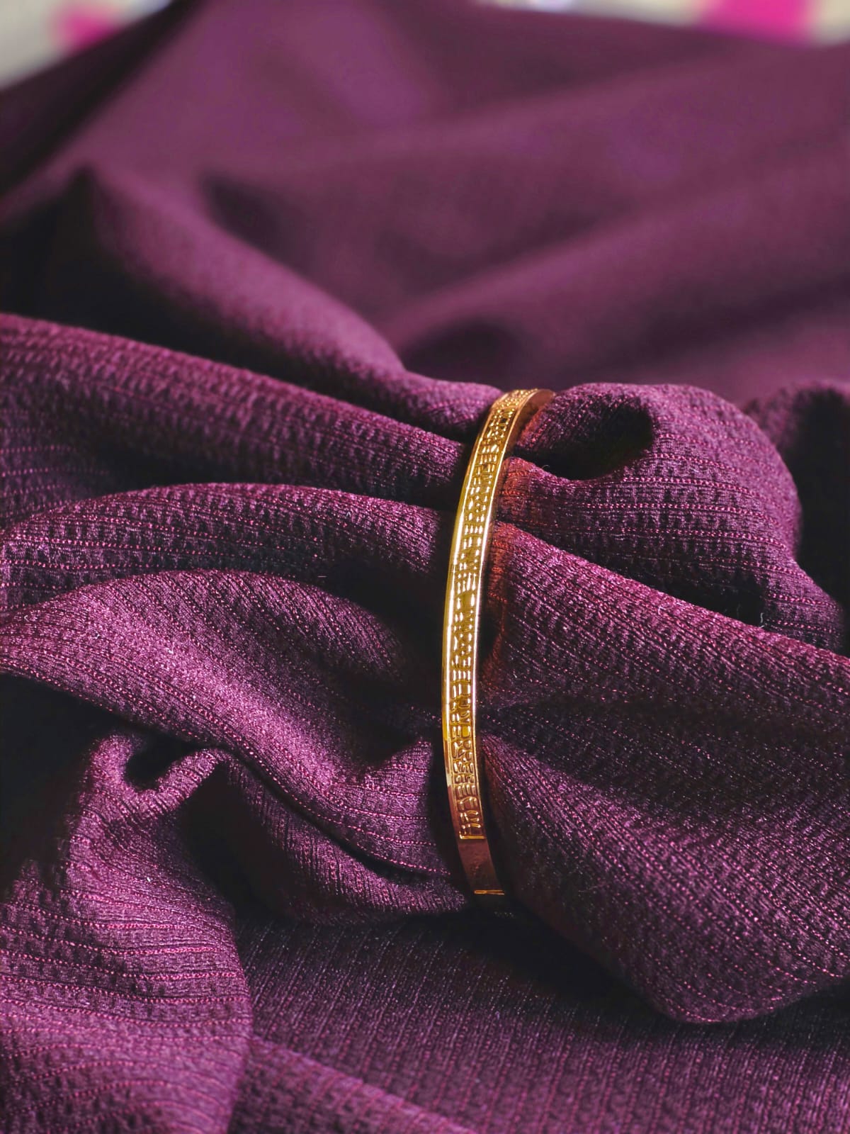 Elegant Gold Embossed Bracelet